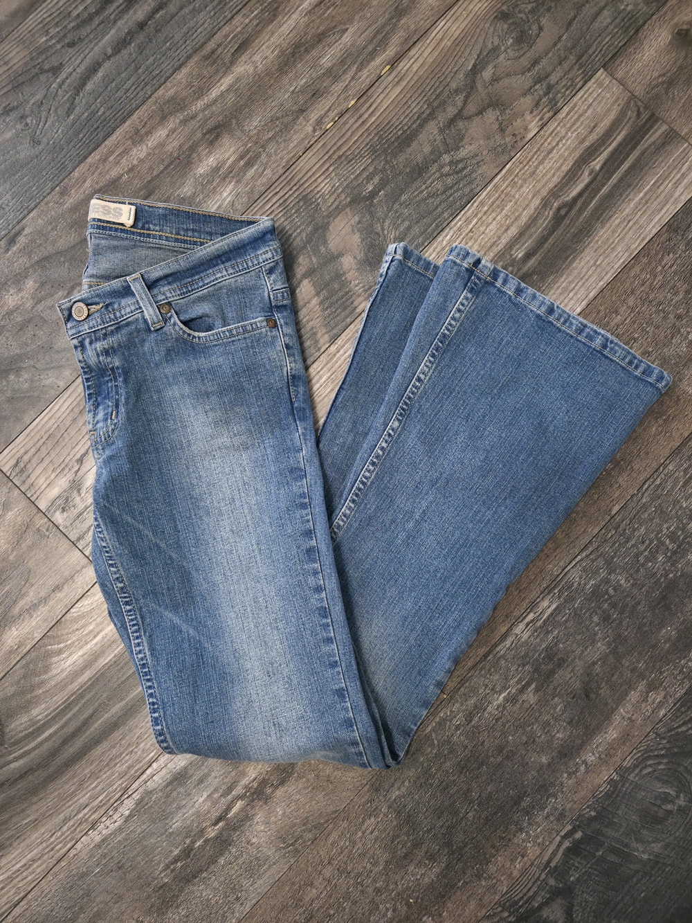 Express Women's Medium Blue Flare Jeans
